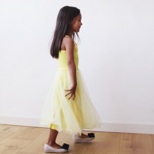 SALE Flower girls tulle yellow dress, Short tulle yellow dress, Girls Easter yellow dress 5001 image 4