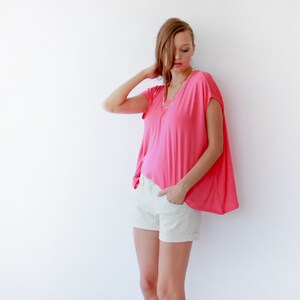 SALE Boxy summer minty top, Mint women blouse, Short sleeves top 2003 image 8