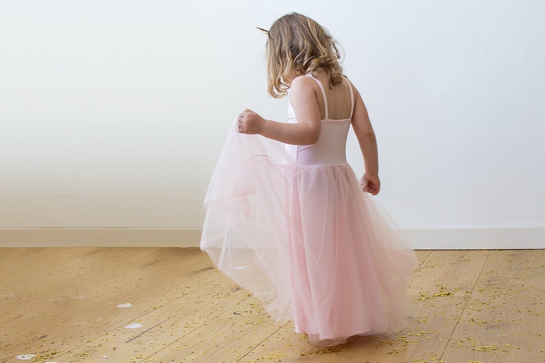 Flower girl babypink princess dress Ballerina tulle maxi Etsy