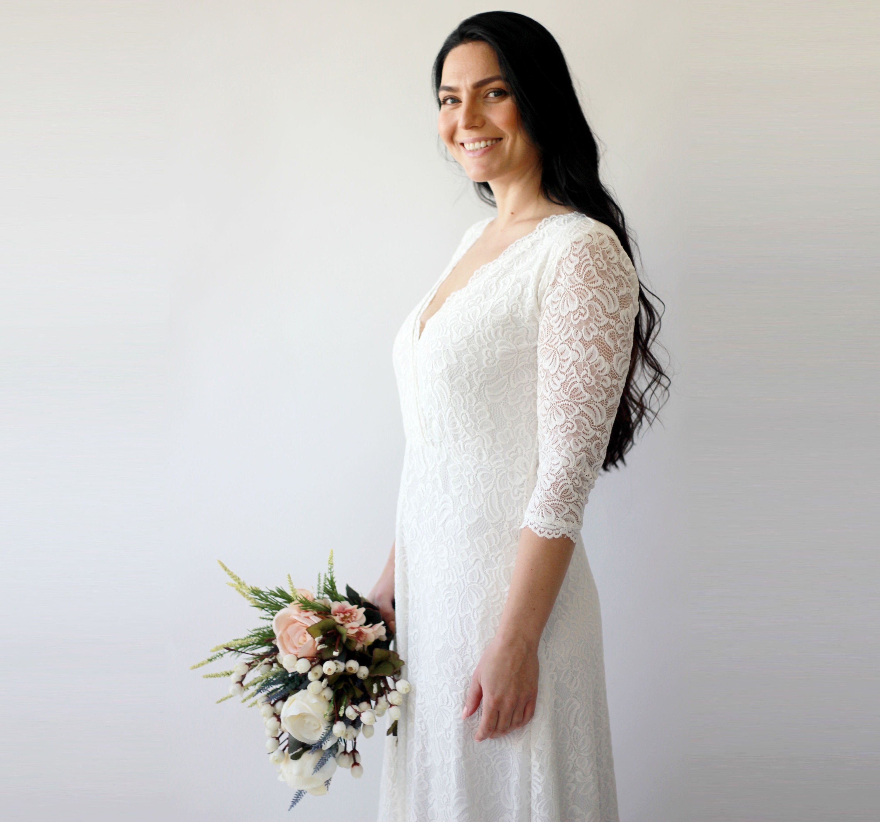 wholesale shop Bestseller Curvy Wrap Moda Ivory Bridal wedding