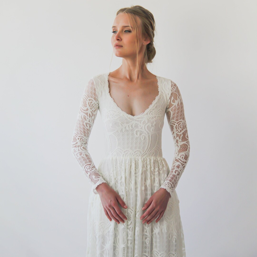 Ivory Lace Bodice Halter Long Dresses Wisteria