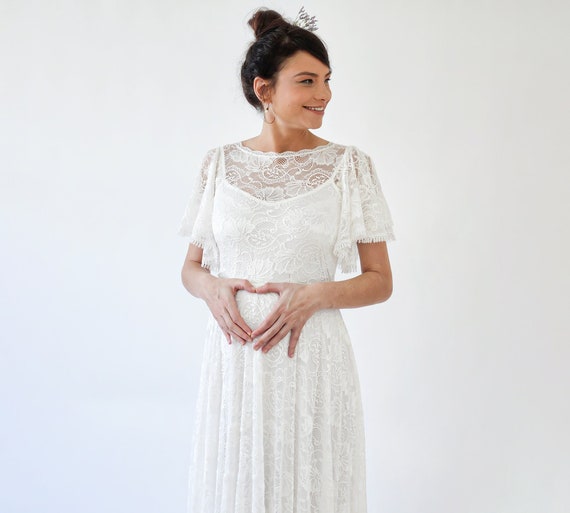 venus lace detail sweater dress Cozy Sweater Dress - Cloud Dancer main image 1