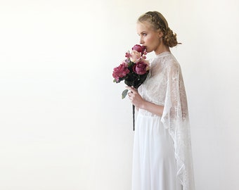 Ivory Lace bridal cape #4026