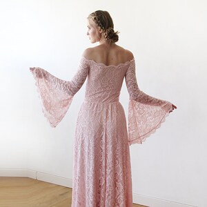 Off Shoulder Lace Co Ord Set with Bell Sleeves - Effortless Elegance main image 1