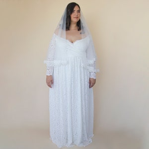 Ivory Tulle Veil, vintage style soft wedding veil, custom length veil 4060 image 4