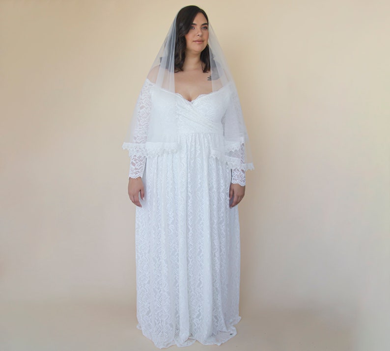 Ivory Tulle Veil, vintage style soft wedding veil, custom length veil 4060 image 4