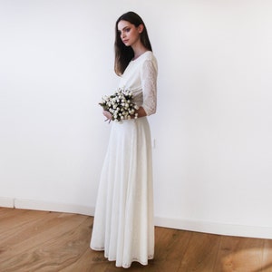Ivory Wedding Dress Separates , Skirt and Top #1252