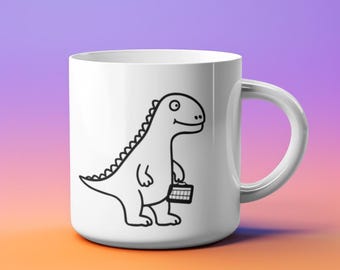 AAC Pals mug - dinosaur| communication aid inclusion gift | Communication difference celebration item