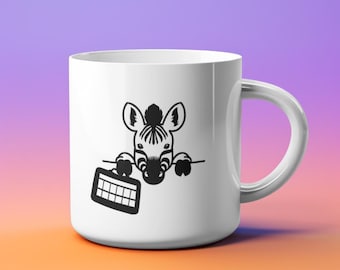 AAC Pals mug - zebra | communication aid inclusion gift | Communication difference celebration item