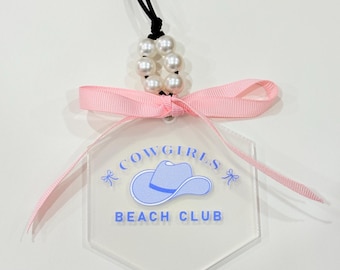 Cowgirl Beach Club Car Charm