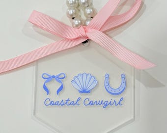 Coastal Cowgirl Car Charm