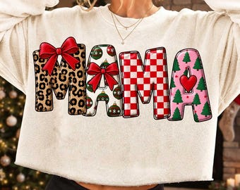MAMA PNG, Mama Leopard Coquette Bow PNG, Edgy Mama Png, Cottagecore Mama Png, Farmhouse Mama Png, Rutig Mama Png, Christmas Mama Design