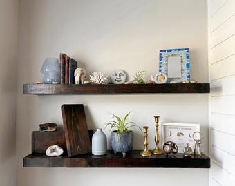 Wood floating shelves - Handcrafted in the USA