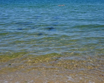Clear Waters - Crystal-clear coastal water on Canvas