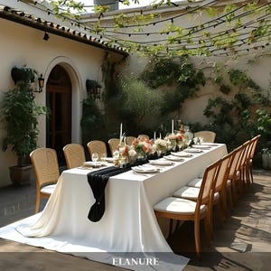 Rectangular Satin Tablecloth for Weddings & Events, Elegant Party Table Cover for Banquets, Birthdays and Special Occasions