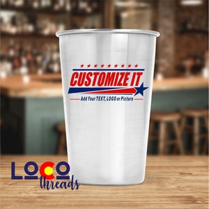 Custom Pint Glass -  Personalized gift Wedding, Groomsmen gift, Birthday gift, Father&#39;s Day gift or Mother&#39;s Day Gift & outdoor adventures