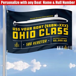 Original: Ohio Class Ballistic Submarine 3&#39; x 5&#39; Flag