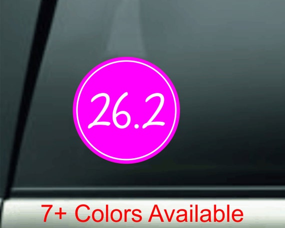 26.2 Marathon Running Circle Vinyl Car Decal Sticker FREE - Etsy