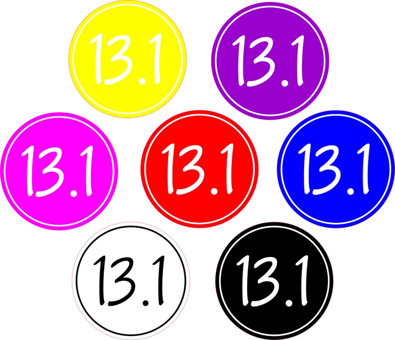 13.1 Half Marathon Running Vinyl Decal Sticker - Etsy