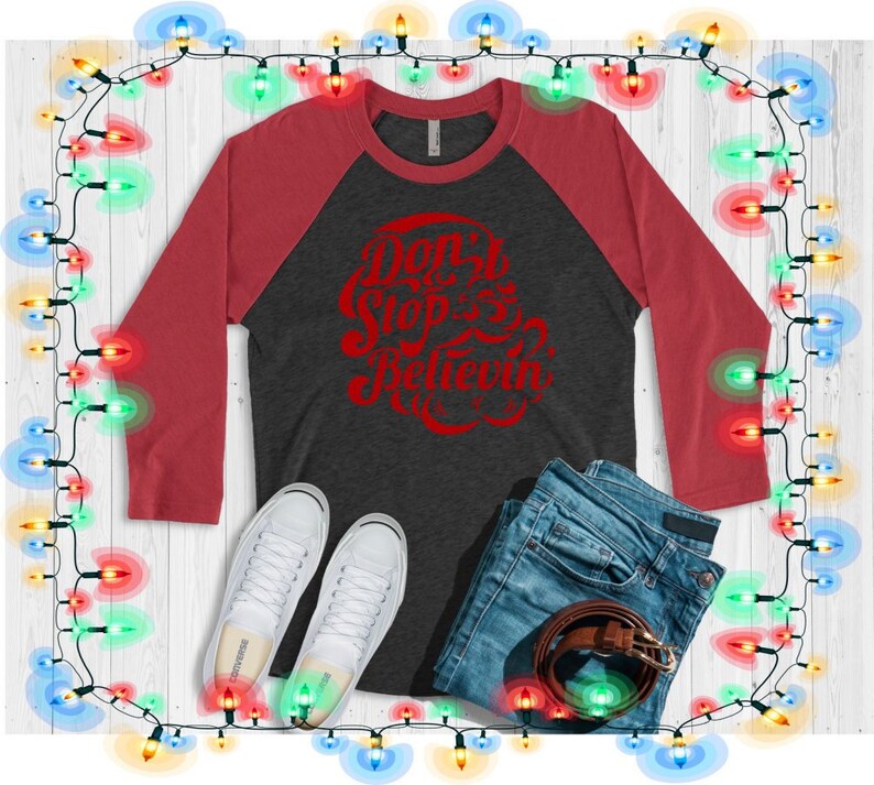 Nice//Naughty Matching Family Christmas Baseball Raglan Tee