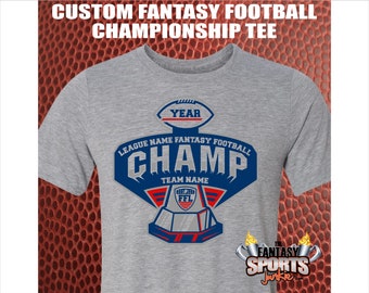 Fantasy Football Champion Trophy Shirt Custom Personalized Championship w/ Trophy for Fantasy Football Legends, Fantasy Football Trophy