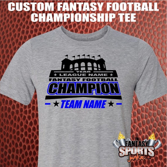 Fantasy Football Champion Shirt Custom Personalized W Your Etsy