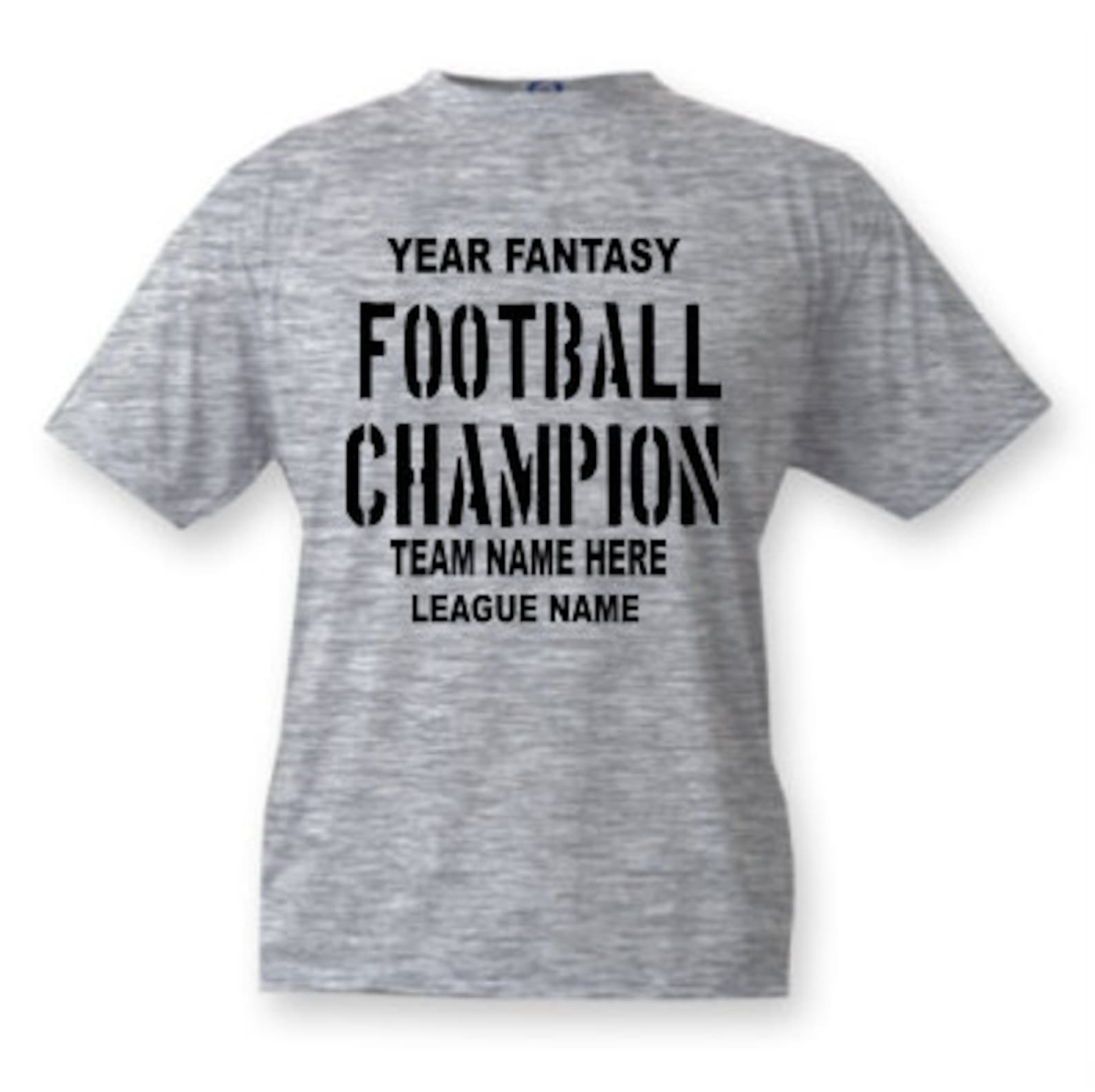 Custom Personalized Fantasy Football Championship Tshirt for Etsy