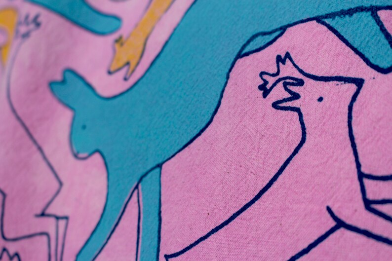 Scottish Animals Hand Screen-Printed Tote Bag