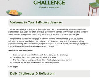 30-day Self-Love Challenge Workbook
