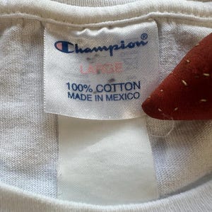 Vintage University of North Carolina tar heels Champion T Shirt size Large white image 6