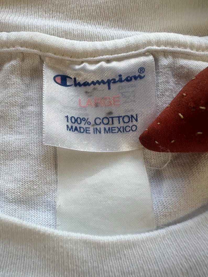 Vintage University of North Carolina tar heels Champion T Shirt size Large white image 6