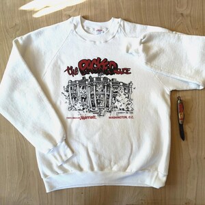 Vintage 1986 Ronald Reagan caricature Washington Dc punk Sweatshirt White House image 6
