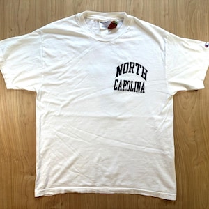 Vintage University of North Carolina tar heels Champion T Shirt size Large white image 1