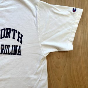 Vintage University of North Carolina tar heels Champion T Shirt size Large white image 10
