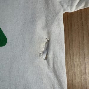 vintage 90's Fila Mashburn t shirt Large white Torn rad Basketball sneakers image 8