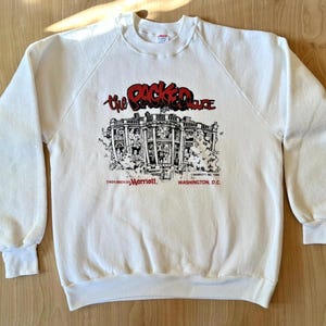Vintage 1986 Ronald Reagan caricature Washington Dc punk Sweatshirt White House image 1