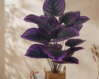 Artificial Monstera Plant, Realistic Tropical Faux Palm Tree, Indoor Outdoor Greenery Home Decor
