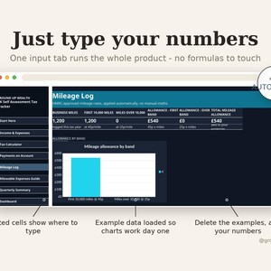 Self Assessment Tax Spreadsheet UK - Self Employed Tax Calculator, Expense | HMRC Self Assessment | Sole Trader | UK Freelancer Tax image 6