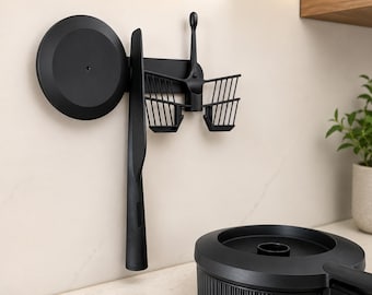 Thermomix TM7用アクセサリーホルダー – スパチュラ、バタフライ型泡立て器、計量カップの収納 – 3Dプリント製オーガナイザー – キッチンアクセサリー