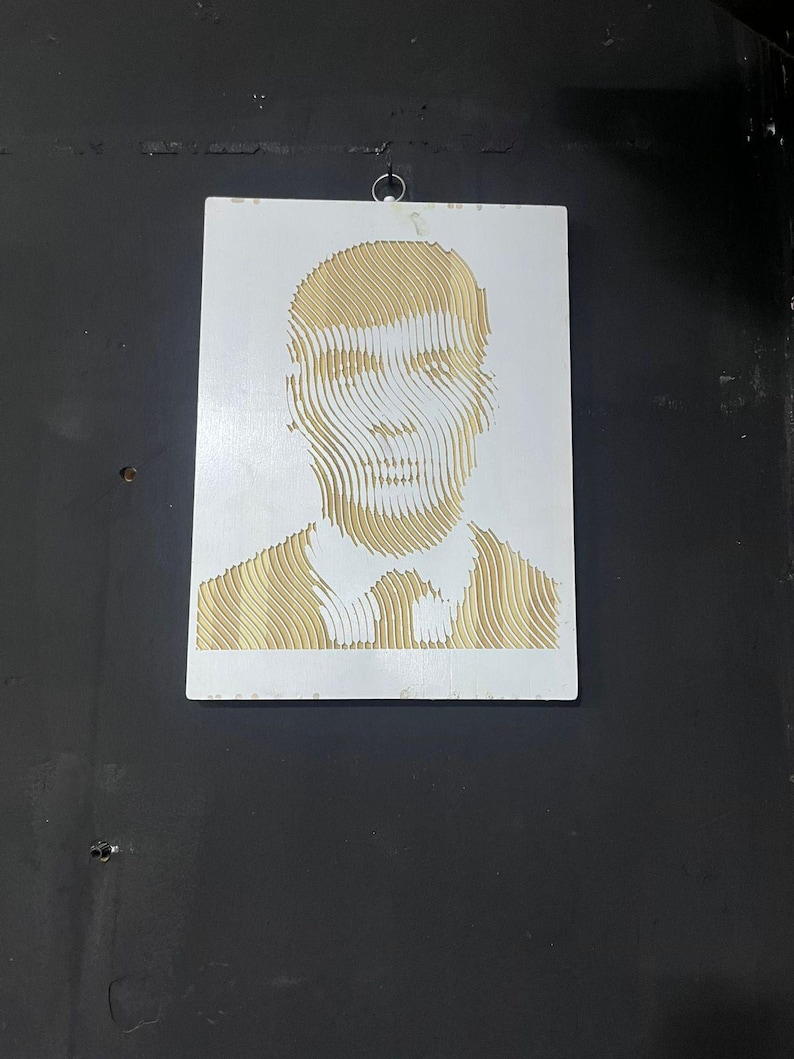 CNC Cutting, CNC Halftone Engraving, Tommy Shelby the Immortal, V-bit ...
