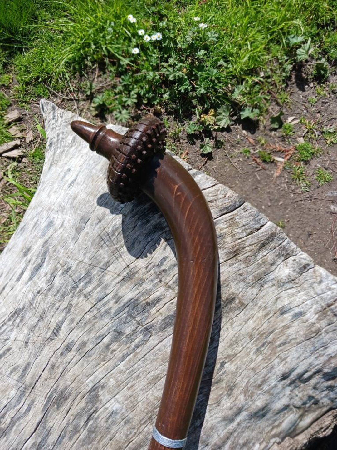 Gaffi Stick hand Carved From Wood Etsy