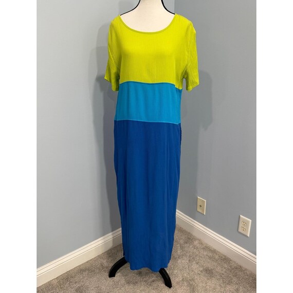 Diane von Furstenberg, VTG Diane von Furstenberg "The Color Authority" Large Color Block Maxi Dress