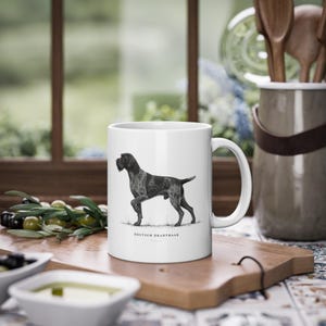Tazza con illustrazione di un Pointer tedesco a pelo duro per caffè o tè | Tazza con razza canina