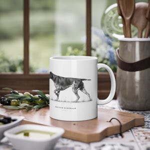 Deutsch Kurzhaar Dog Illustration Mug | Hunting Pointer Breed