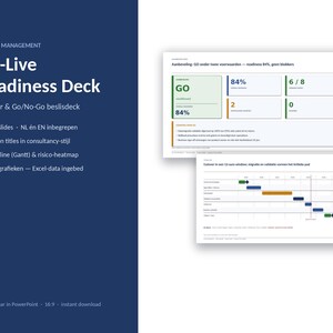 IT-Projektmanagment Vorlagen-Bundle Power Point | 4 Decks: Status, Steuerung, Go Live, Verkäufer | RAG, Gantt, Heat Map | Englisch + Niederländisch Bild 4