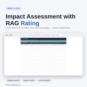 Modèle Excel de registre des demandes de changement | Suivi du comité de contrôle des changements, analyse d'impact et flux d'approbation | Gestion des changements informatiques image 4