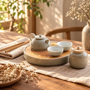 Premium Teapot Set, Luxury Ceramic Tea Set, Handmade Teapot and Cups, Elegant Tea Gift