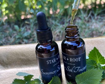 Summer Sol Tincture 1 oz. | Tulsi, Lemon Balm & Catnip | Homegrown Nervous System Support