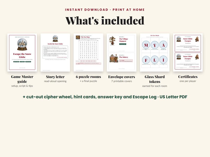 Christmas Escape Room Printable for Families, Teens & Adults, Christmas ...