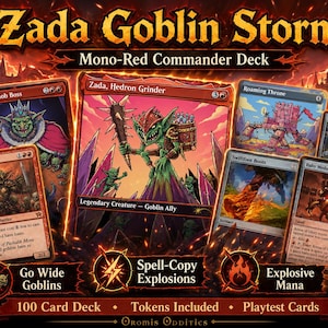 mtg red goblin commander deck Making my first and I think I've got the creatures down but what are some must-have sorceries, instant, enchantments ect that you'd include? With pictures preferably Mob Boss Commander Text 15 Best Goblin Cards for